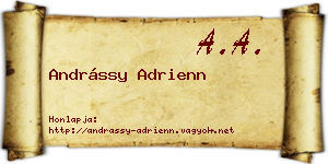 Andrássy Adrienn névjegykártya