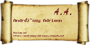 Andrássy Adrienn névjegykártya